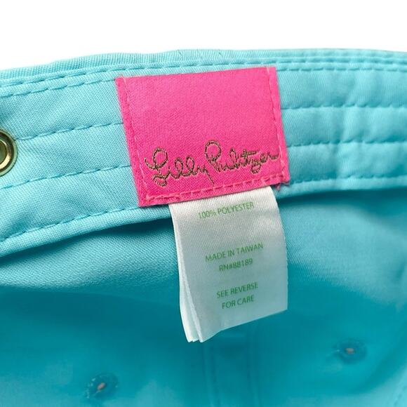 Lilly Pulitzer Solid Run Around Adjustable Hat Blue Cap - Picture 10 of 11